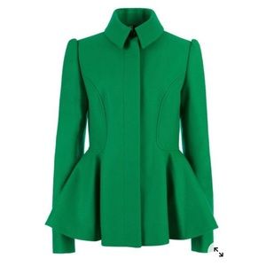 Green peplum jacket/coat